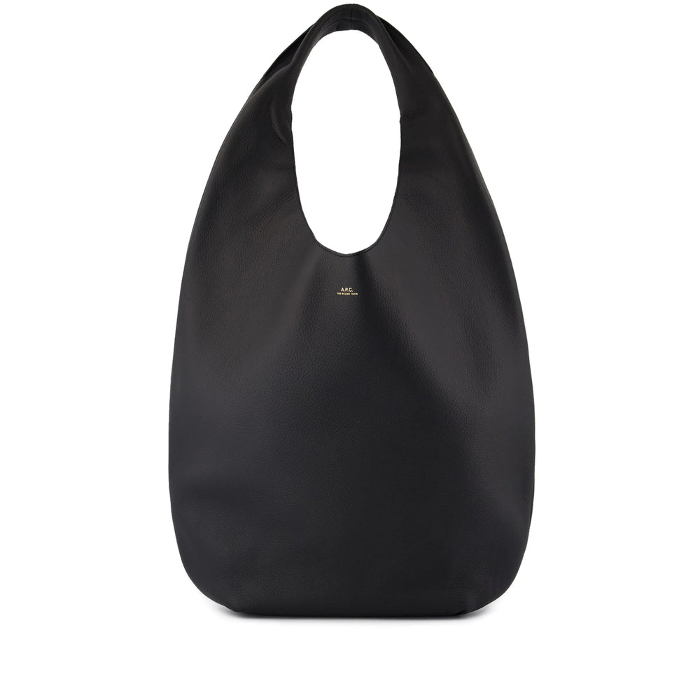 Black Shoulder Bag With Logo Print