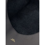 Black Shoulder Bag With Logo Print