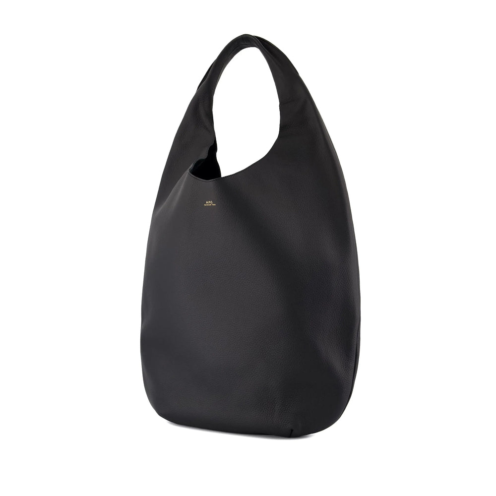 Black Shoulder Bag With Logo Print