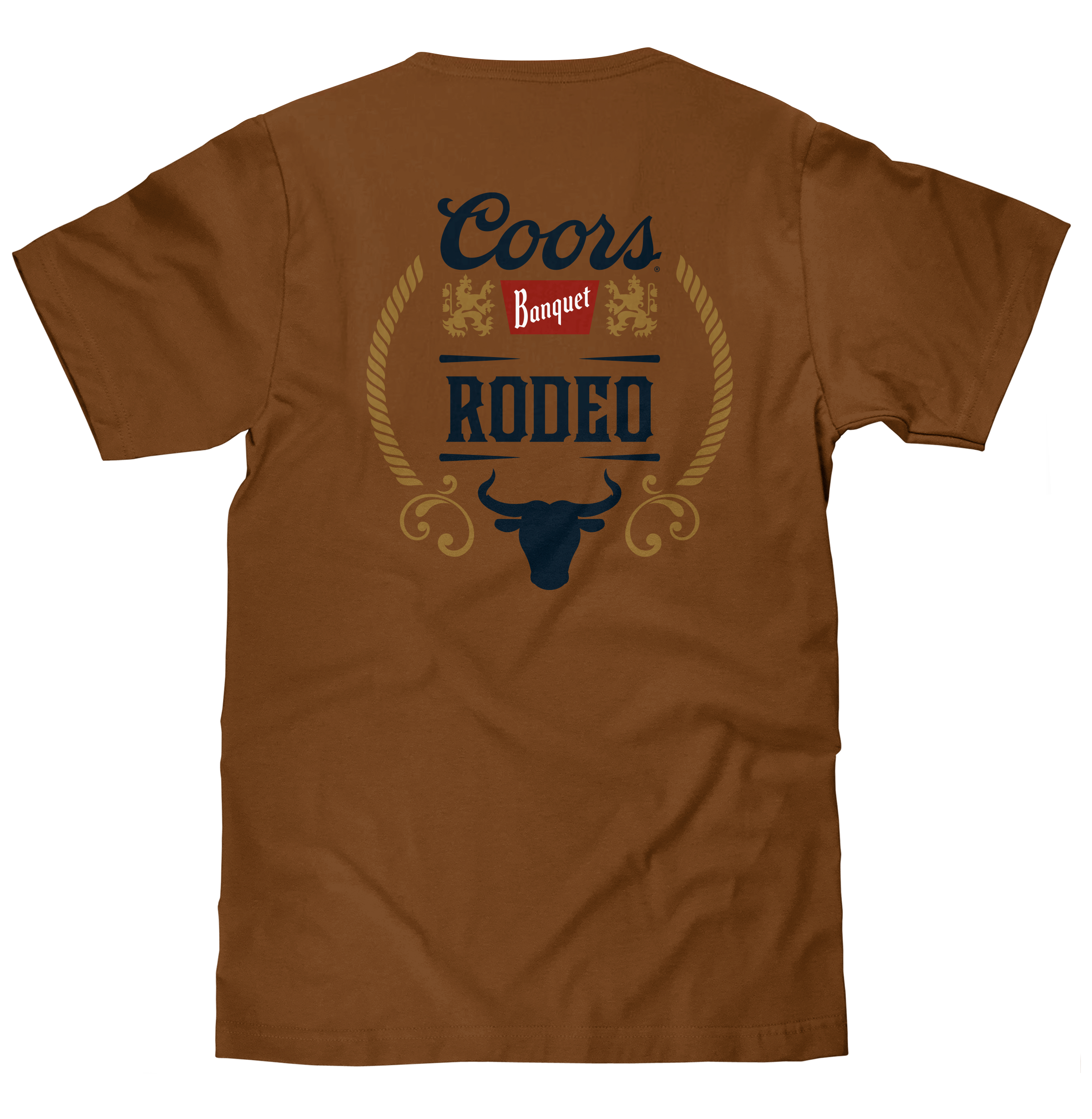 Coors Banquet Rodeo Bull Beer Front and Back T-Shirt
