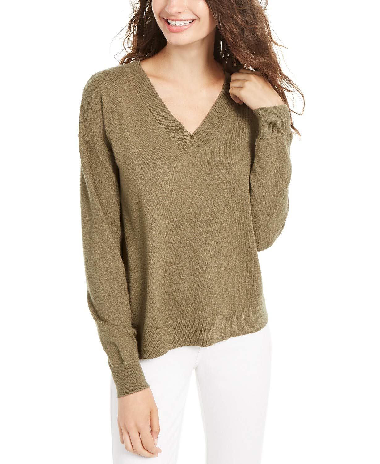 Planet Gold Juniors VNeck Sweater Brown Size XSmall