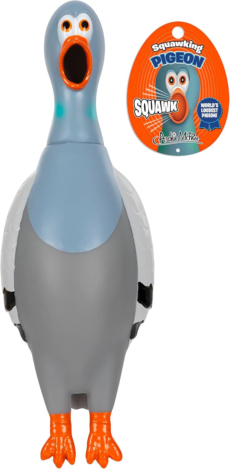 Squawking Rubber Pigeon Bird - Loud Squeaking Classic Toy - Archie McPhee