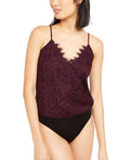 Leyden Womens Cami Layering Bodysuit Purple S