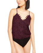 Leyden Womens Cami Layering Bodysuit Purple S