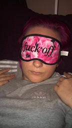 FU#% OFF Sleep Mask - Rose Floral Sleeping Eye Blindfold Soft EyeMask