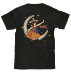 Miller High Life Girl in The Moon Beer Logo T-Shirt - Vintage Black