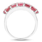 3.52 Carat Genuine Ruby .925 Sterling Silver Ring