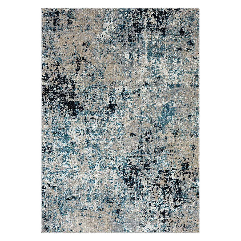 Sevita Distressed Abstract // Blue + Beige