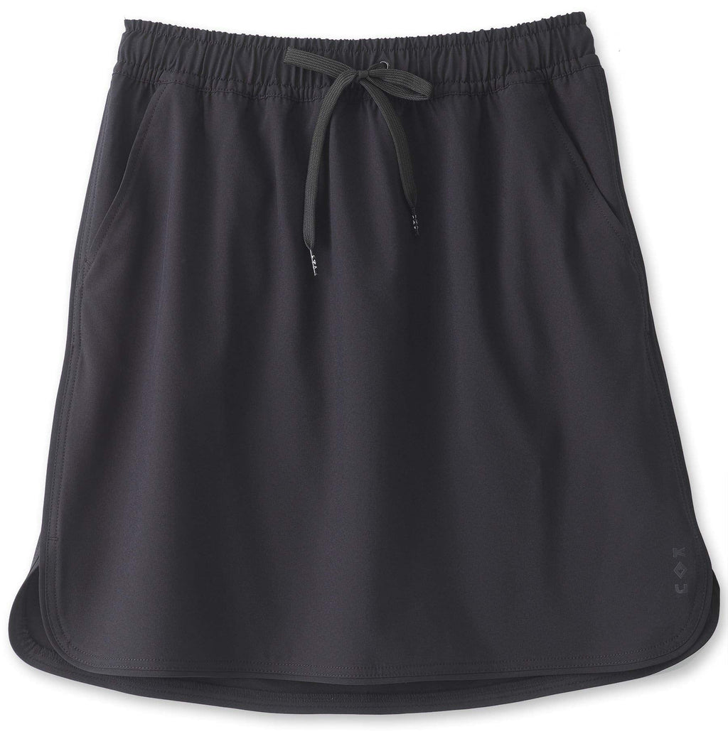 KAVU Ixtapa Knee-Length Skirt with Pockets - Black
