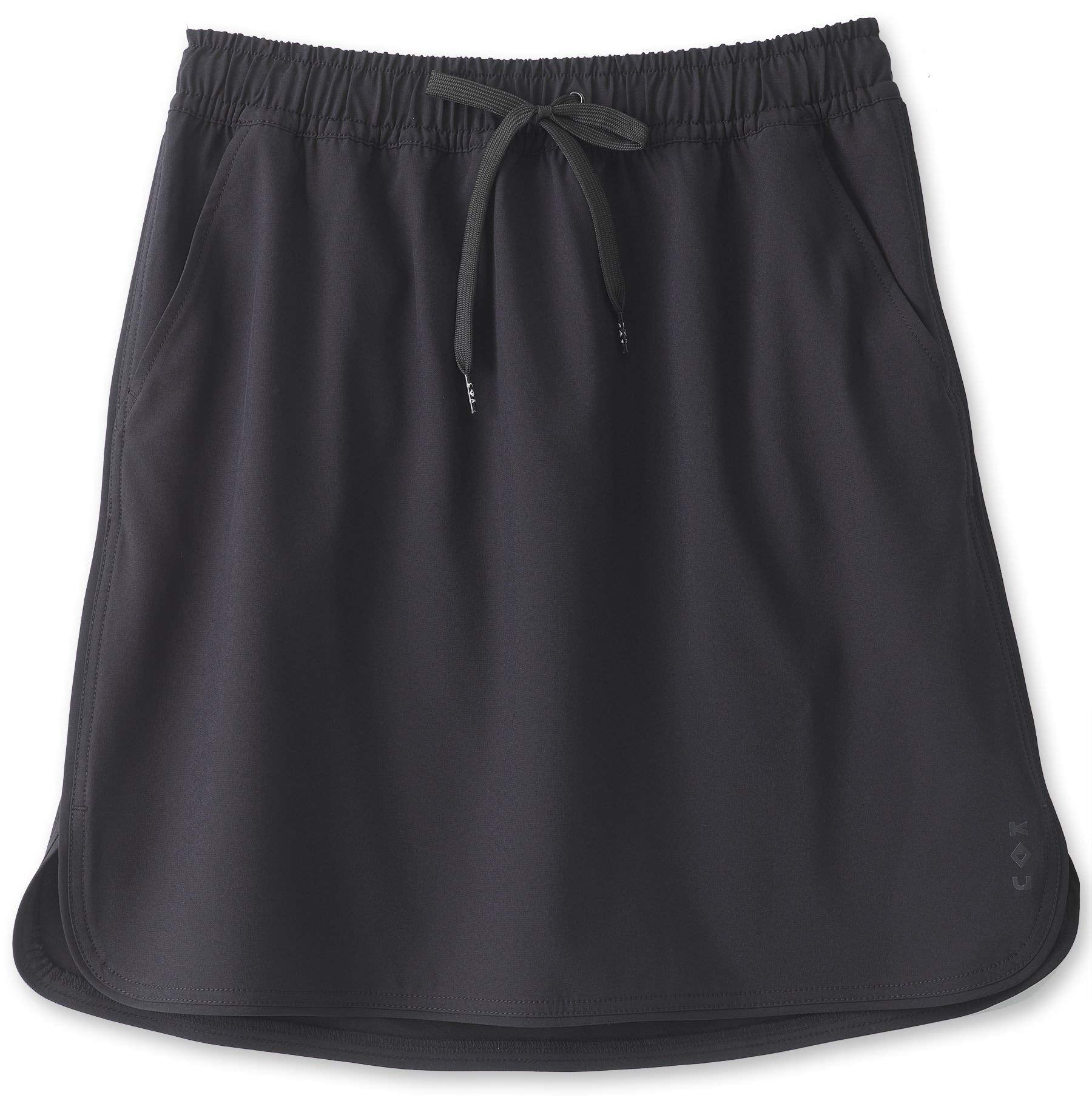 KAVU Ixtapa Knee-Length Skirt with Pockets - Black