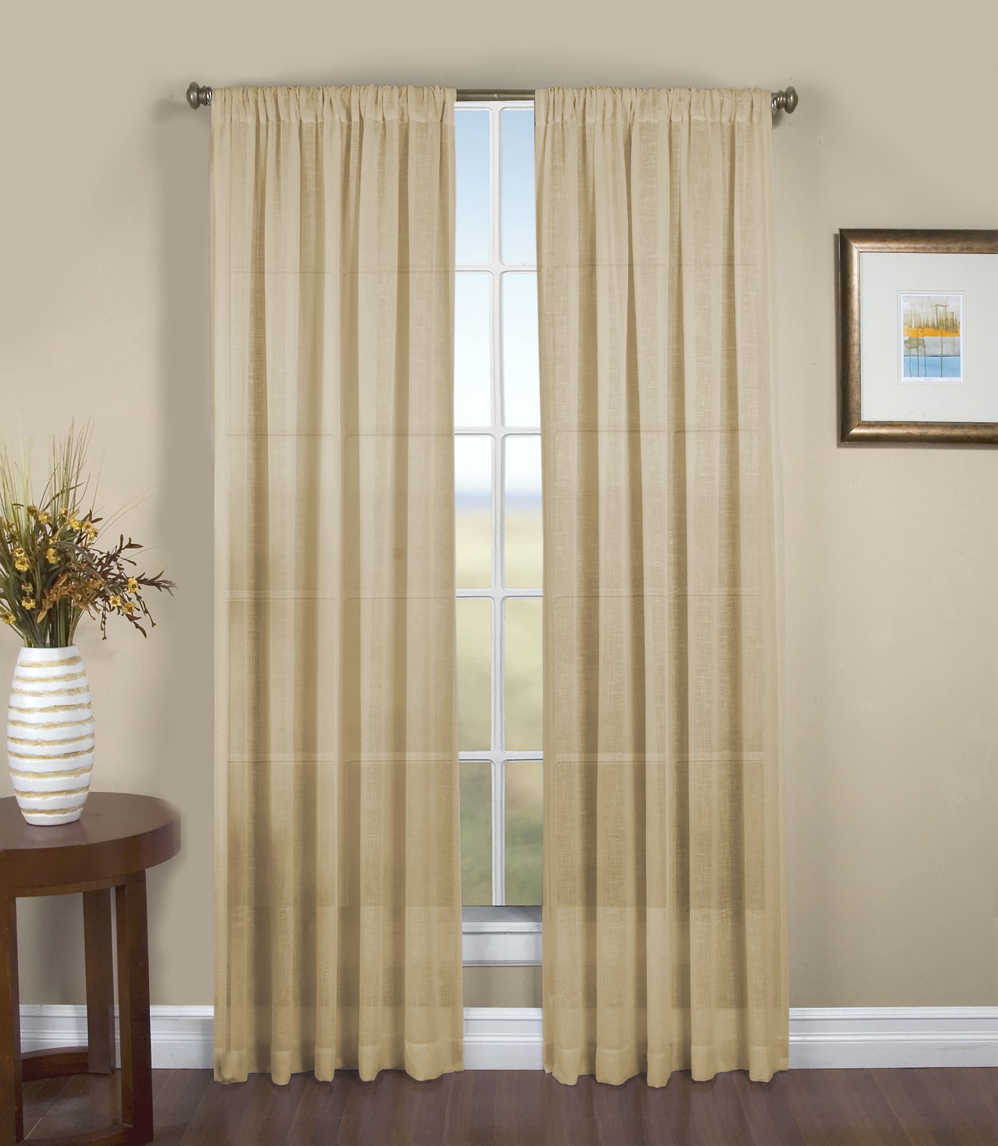 Ricardo Shannon Sheer Linen Panel  Natural