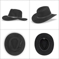 Men's Wool Felt Fedora Cowboy Hat - Walnut
