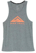 Nike Women's Dri-FIT Trail Running Tank DM7571-066 Dark Grey Heather/Orange Medium