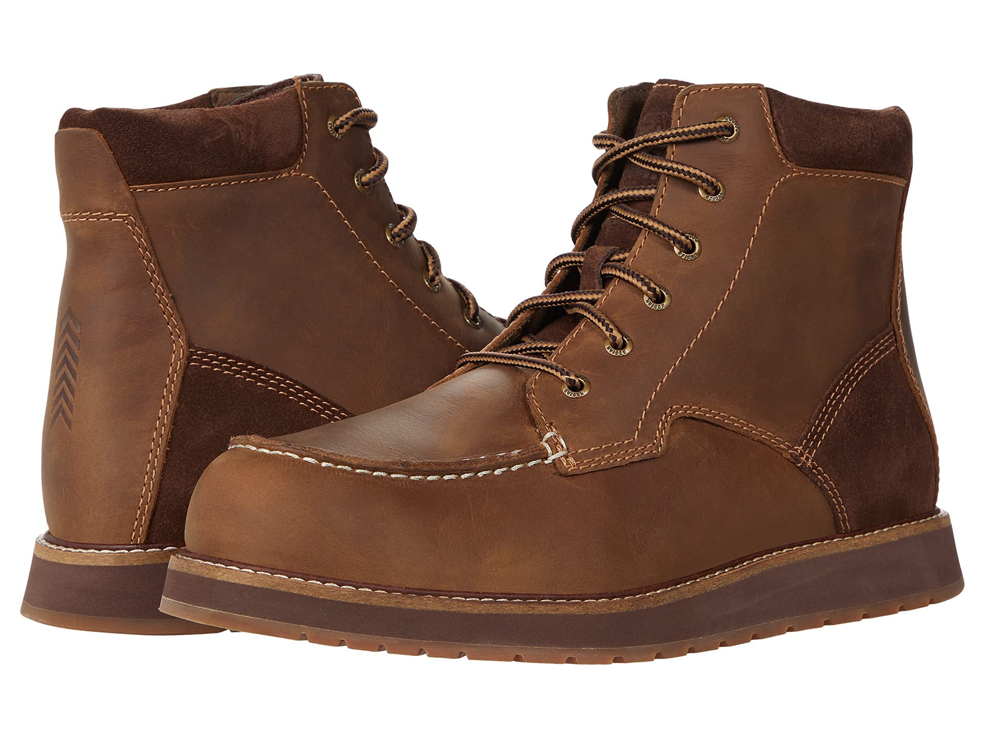 Kodiak Devick Brown Wedge Moc Toe Shoes