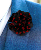 Polka Dot Flower Lapel Pin