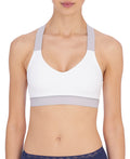 Natori Women Dynamic Racerback Sport Bralette (White/Lead, Medium)
