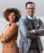 Polka Dot Flower Lapel Pin