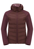 Jack Wolfskin Tasman Down Hybrid Hiking Jacket - Dark Maroon