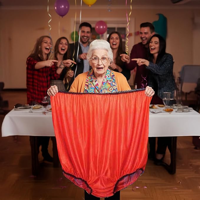 Big Momma Undies – Hilariously Oversized Red Bloomers! Granny Underwear 🩲 😂