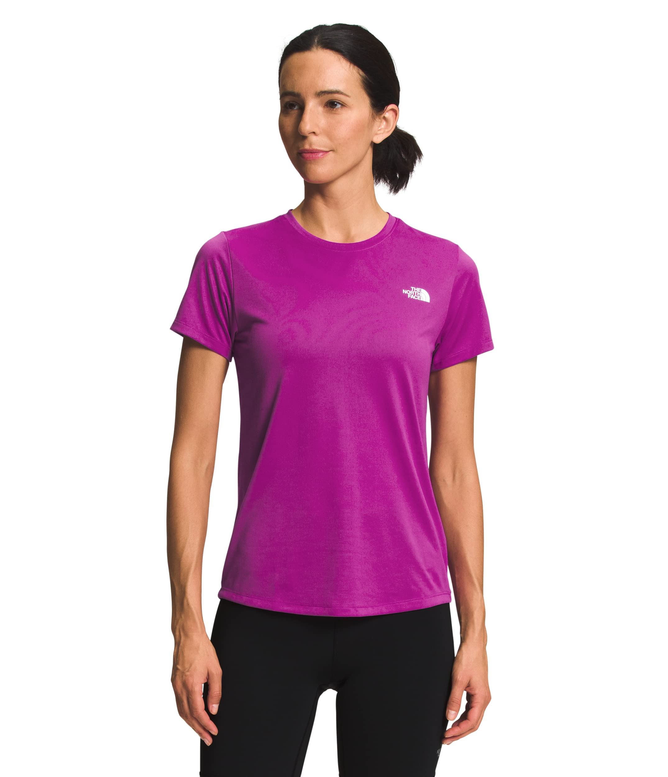 THE NORTH FACE Women's Elevation Short Sleeve, Purple Cactus Flower, Small