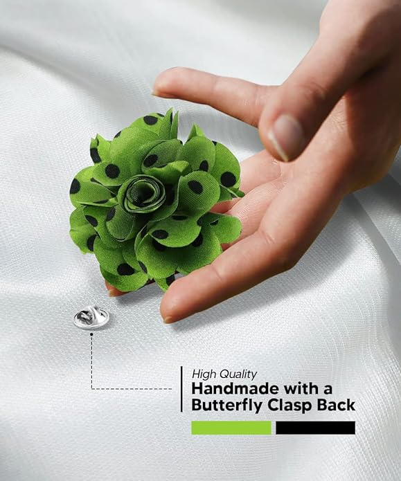 Polka Dot Flower Lapel Pin
