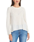 RACHEL Rachel Roy Womens Ivy Sheer Top Ivory S