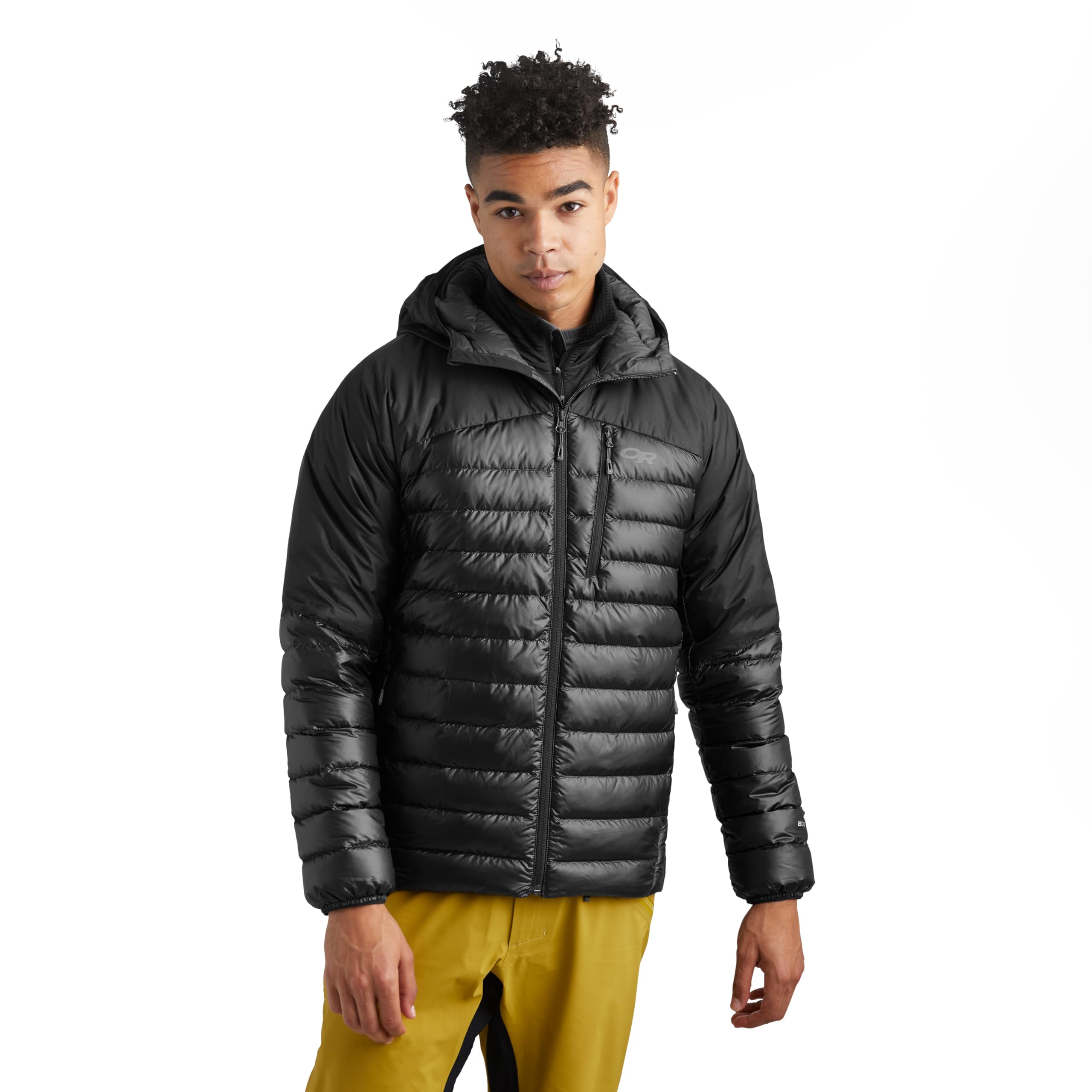 Outdoor Research Mens Helium Down Hoodie  Wind  Water Resistant Jacket