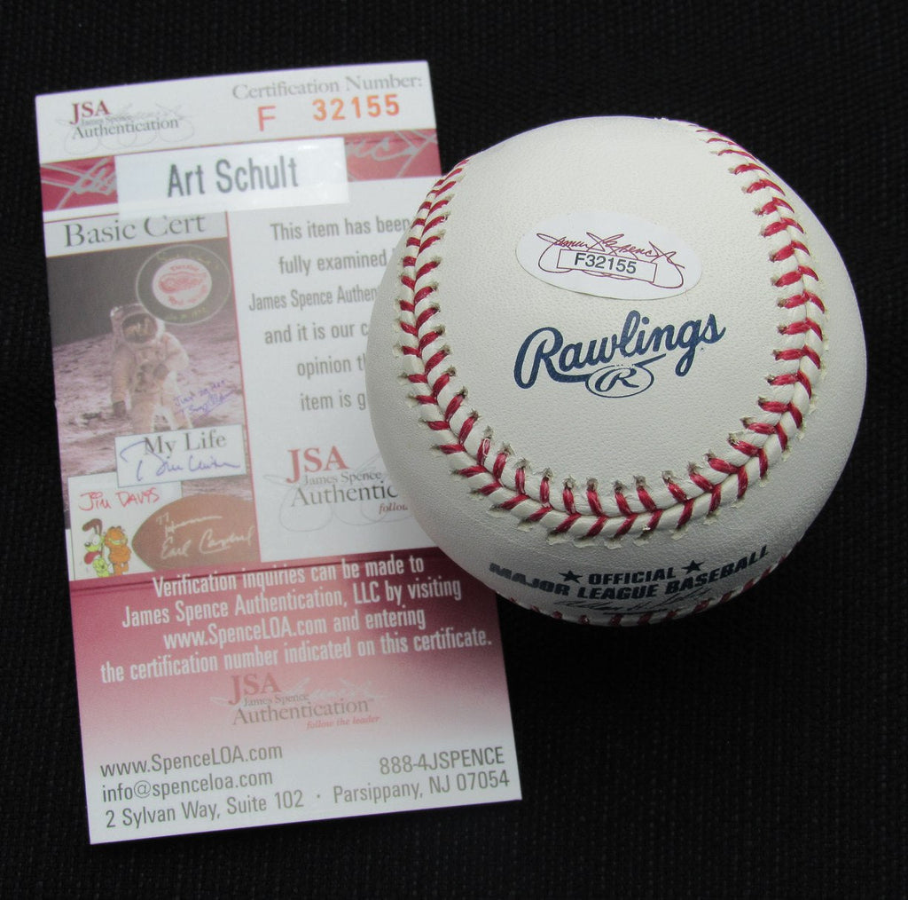Art Schult Signed/Auto Yankees 100th OML Baseball JSA  186948