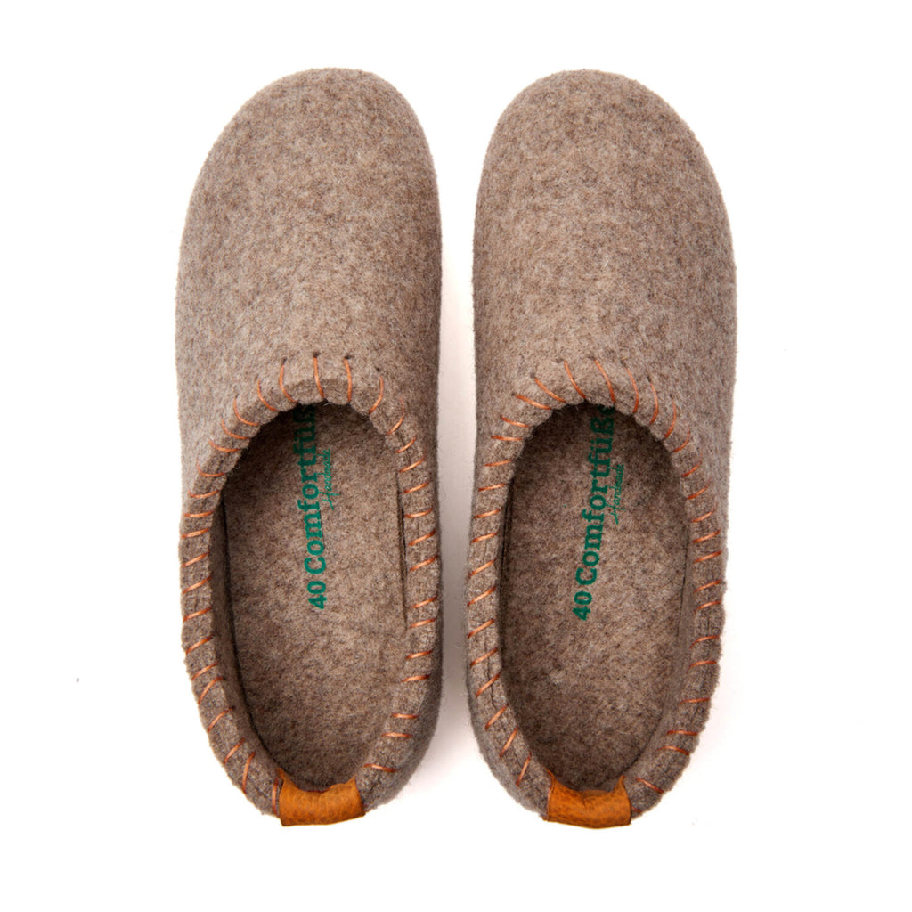 Yew Wool Slipper // Brown