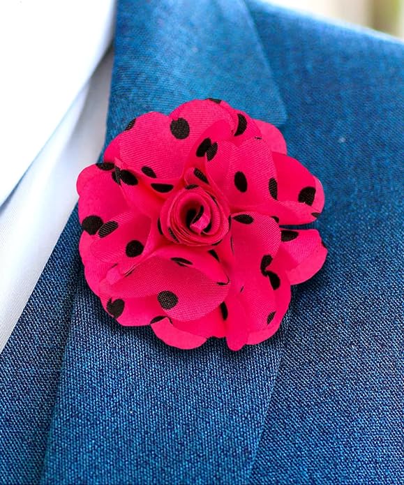 Polka Dot Flower Lapel Pin