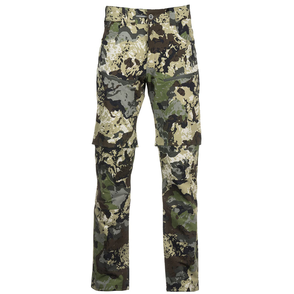 Pnuma Outdoors Pursuit Zip Off Hunting Pants Caza Camo 4 Way Stretch Quick Dry 5 Pocket