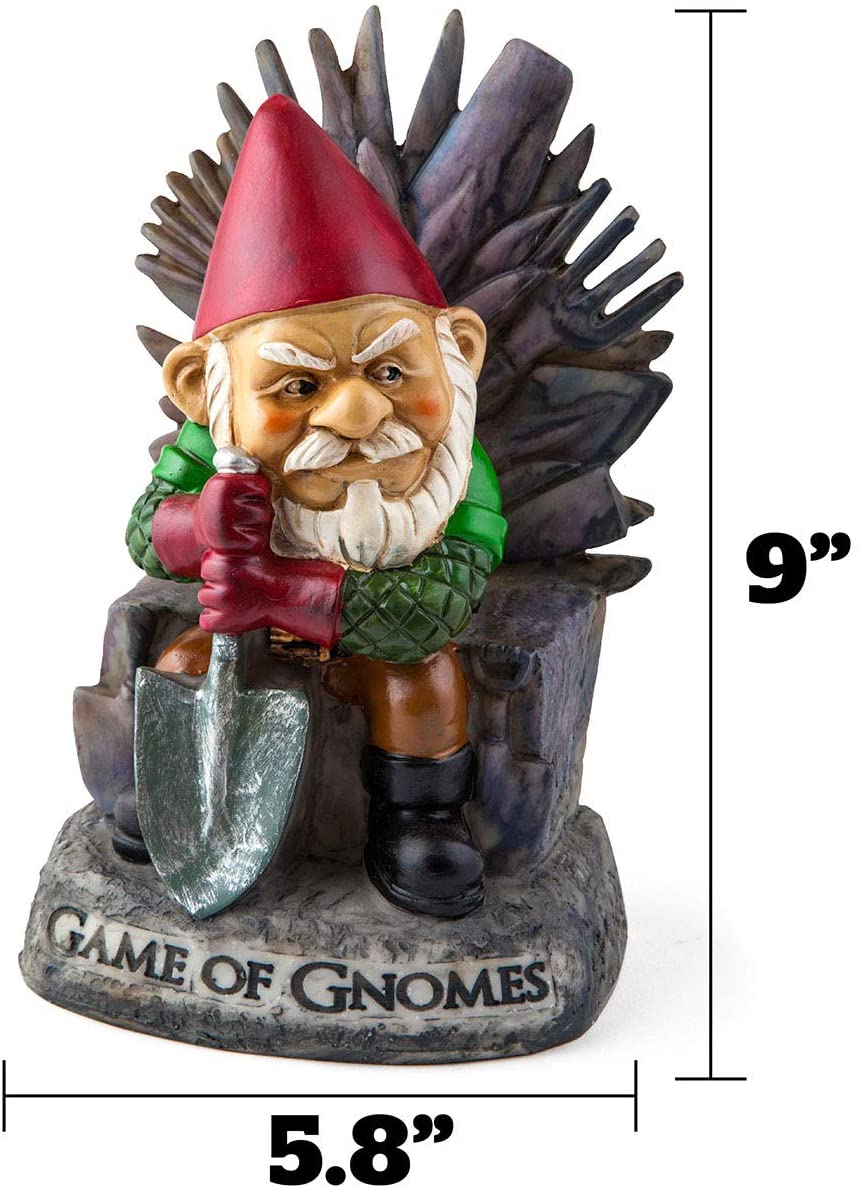 Game of Gnomes Garden Statue – Funny Outdoor Gnome, Yard Decor, Lawn Ornament
