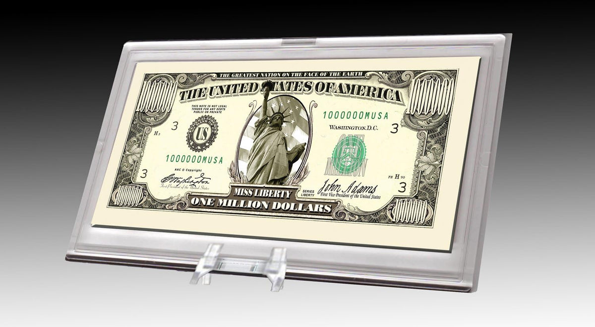 DELUXE Currency Slab Dollar Bill Plastic Case WITH STAND