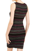 Planet Gold Womens Metallic Ribbed Sweaterdress Black S
