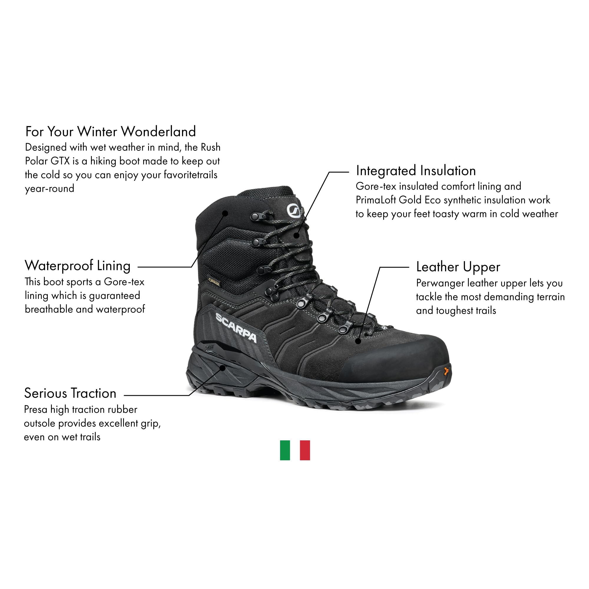SCARPA Rush Polar GTX Waterproof Insulated Hiking Boots