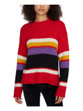 Sanctuary Womens Striped Knit Mock Sweater Red XS