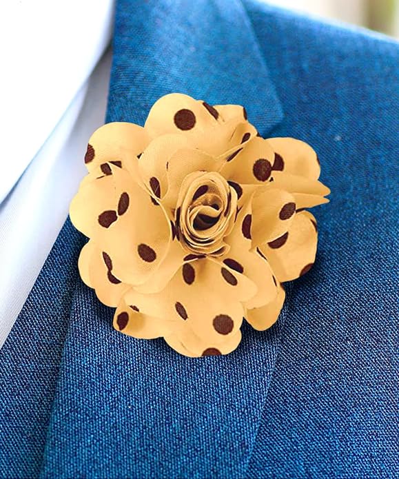 Polka Dot Flower Lapel Pin