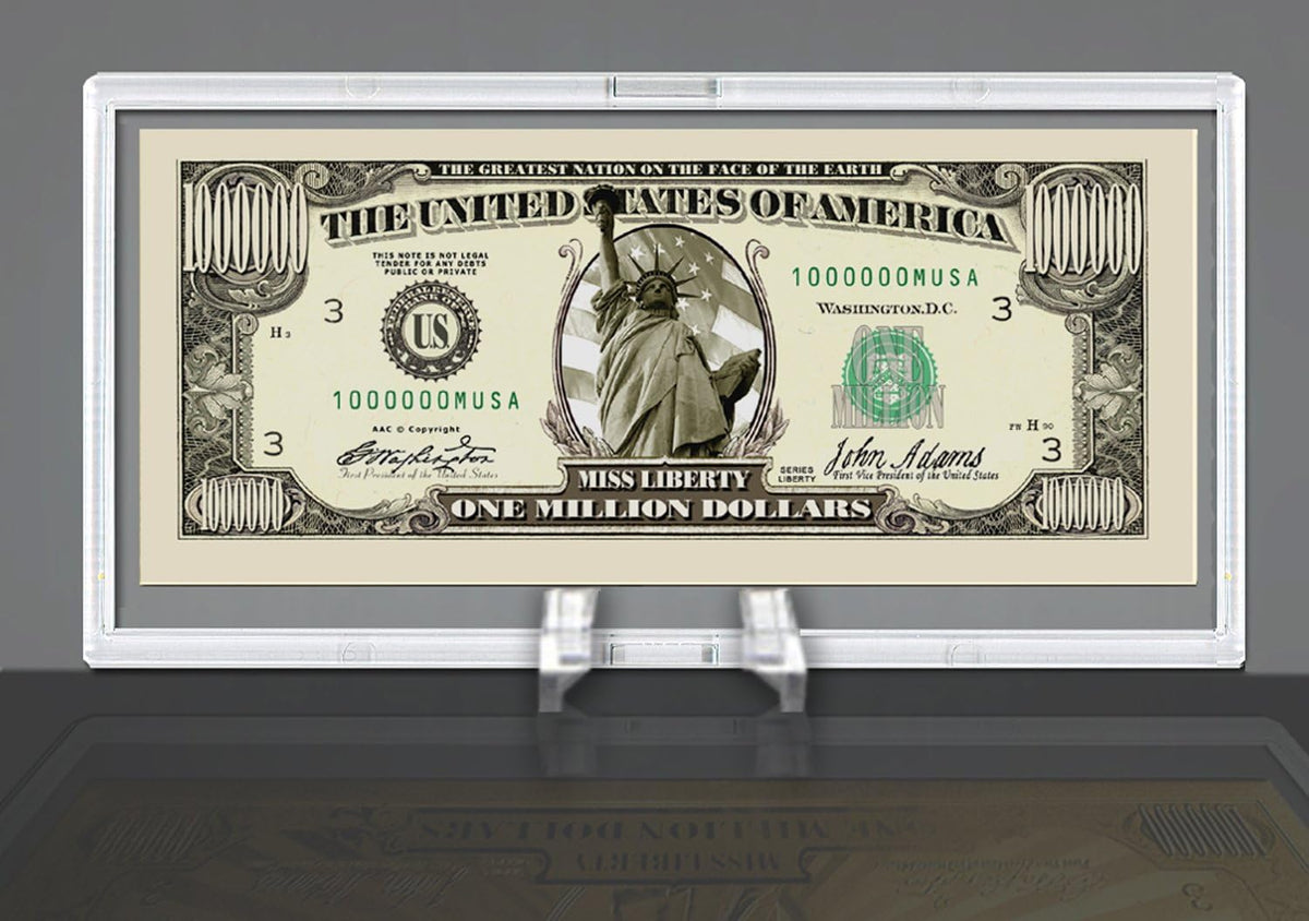 DELUXE Currency Slab Dollar Bill Plastic Case WITH STAND