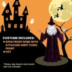 Purple Wizard Midnight Mystic Fantasy Magic Sorcerer Men's Costume