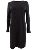 Lauren Ralph Lauren Women's Metallic-Knit Dress (4, Black)