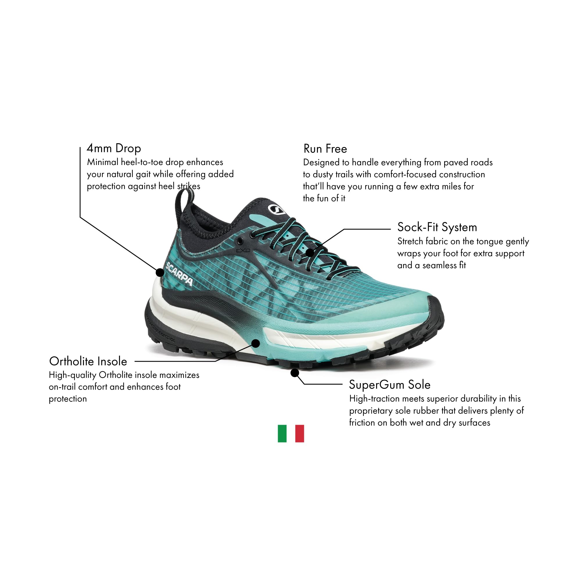 SCARPA Women's Golden Gate ATR Trail Shoes - Aruba Blue/Black