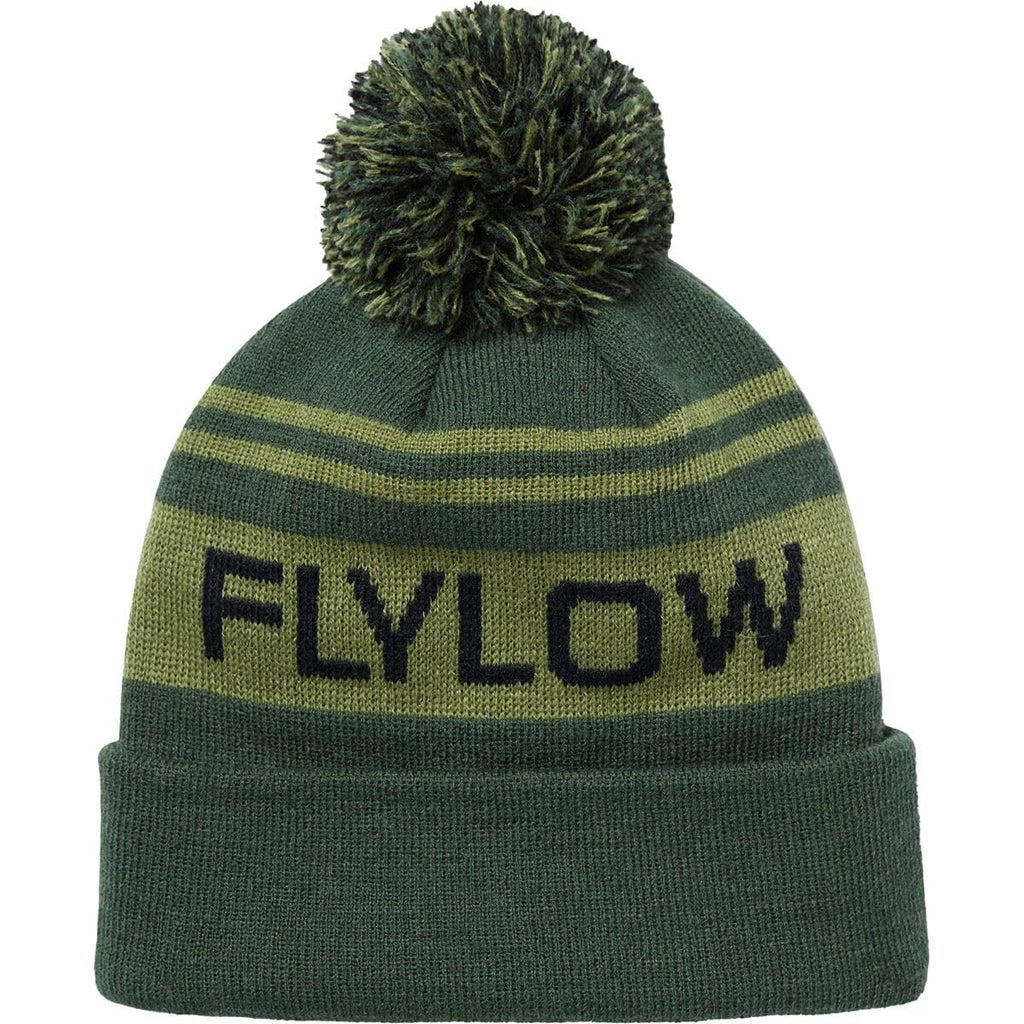 Flylow OG Pom Beanie - PineMossBlack