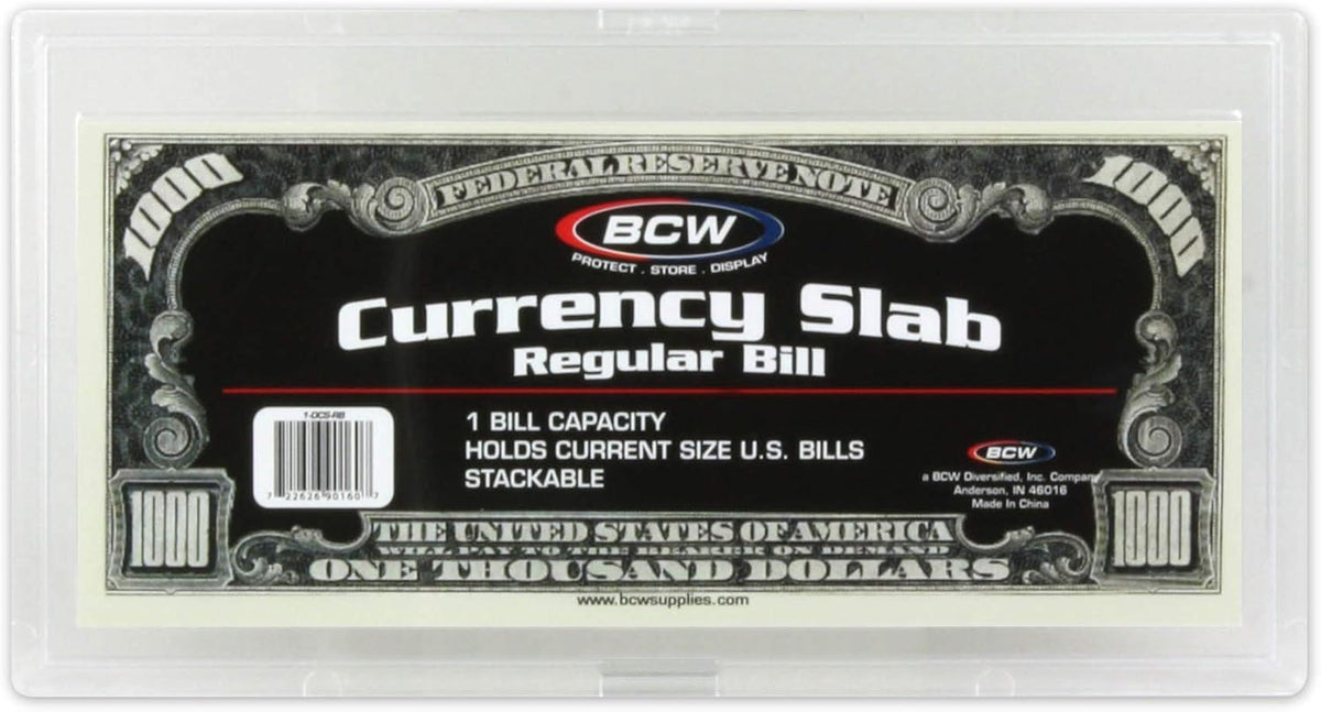 DELUXE Currency Slab Dollar Bill Plastic Case WITH STAND
