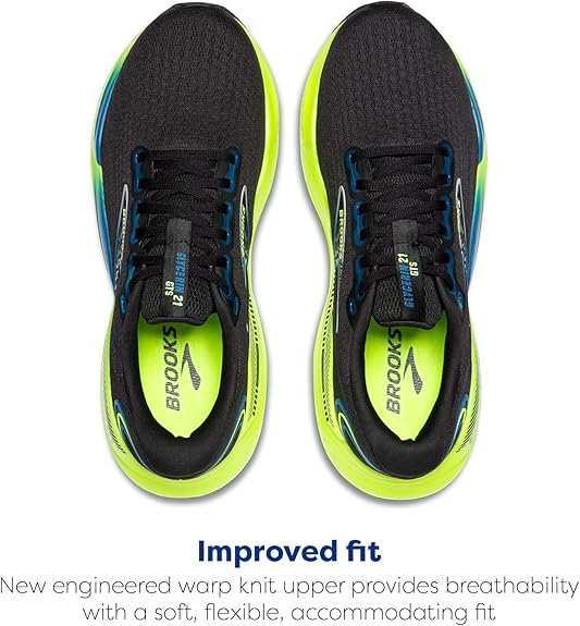 BROOKS GLYCERIN GTS 21 BLACK/BLUE/NIGHTLIFE ,9.5