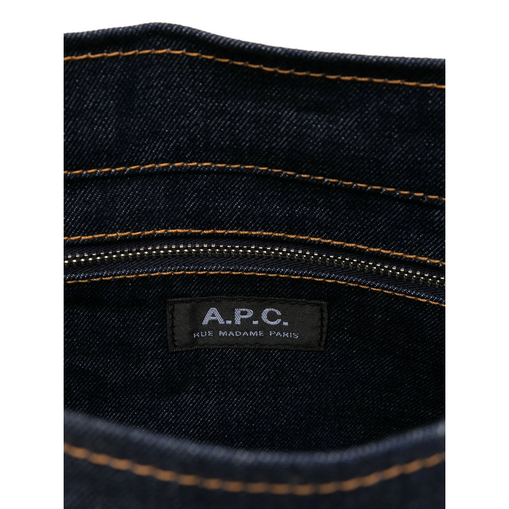 Bum Bag Denim Calf Leather Blue/Brown