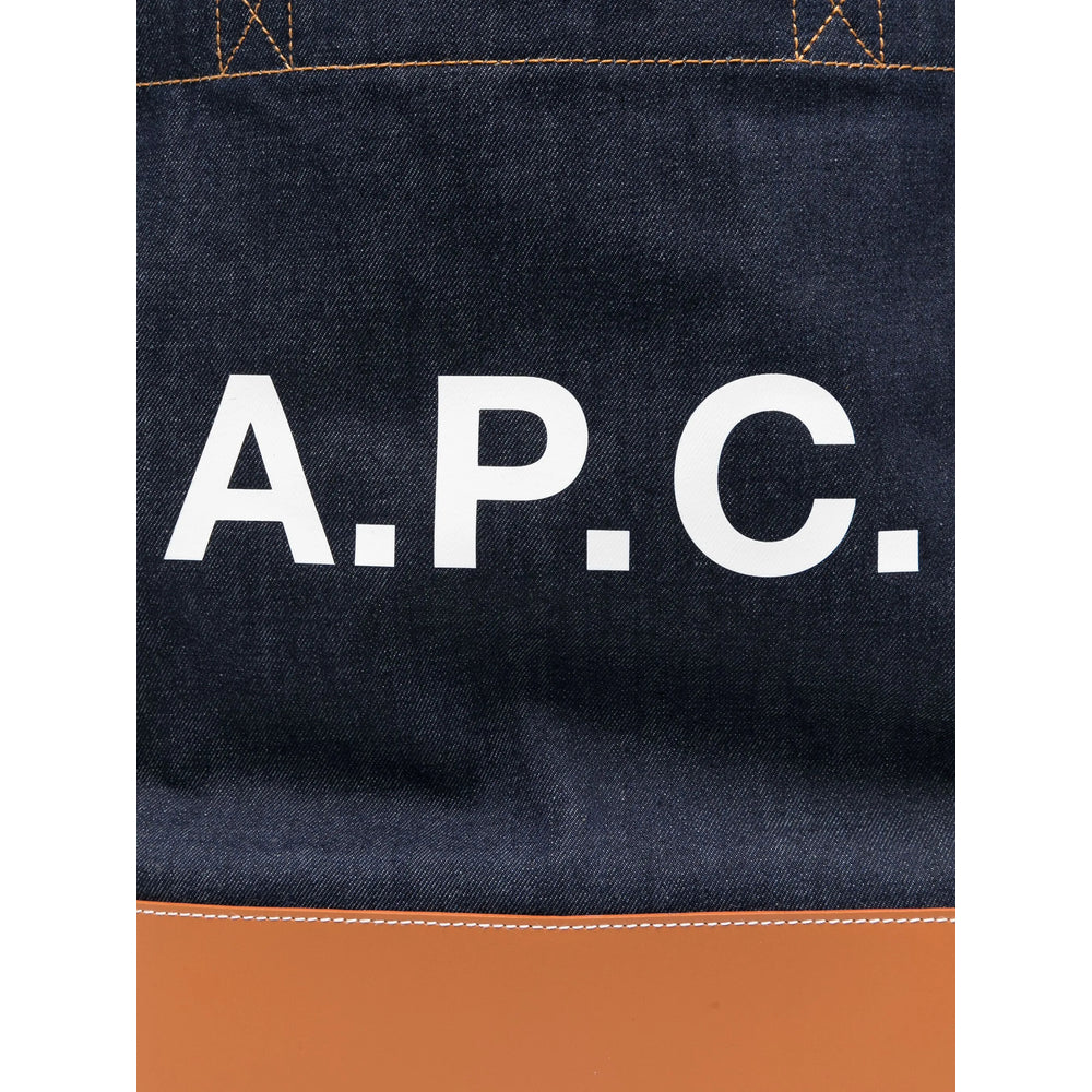 Bum Bag Denim Calf Leather Blue/Brown