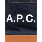 Bum Bag Denim Calf Leather Blue/Brown