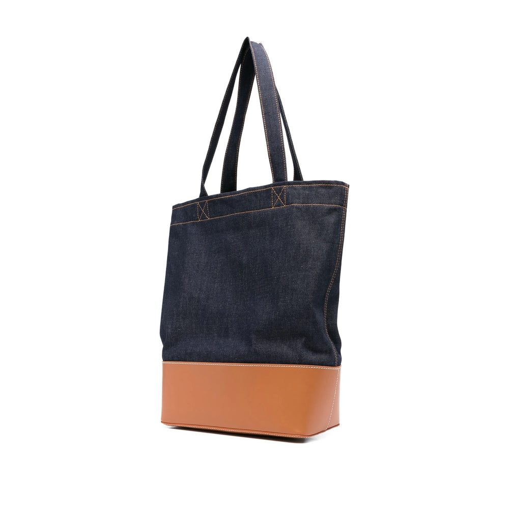 Bum Bag Denim Calf Leather Blue/Brown