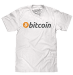 Bitcoin Cryptocurrency Logo T-Shirt - White