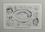 Veterans Stadium, Philadelphia 22x16 Lithograph w/ Mike Schmidt & Steve Carlton